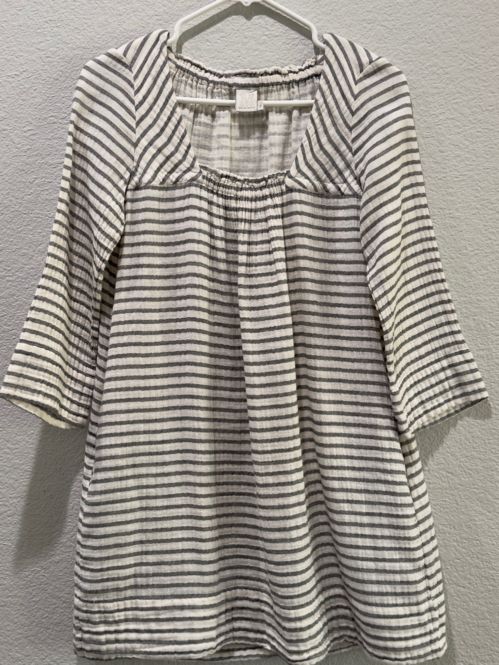 Malia Mills Tunic Coverup Striped Cotton Dress with Belt